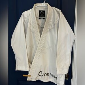 Origin USA White Brazilian Jiu-Jitsu Gi Jacket w/pants belt